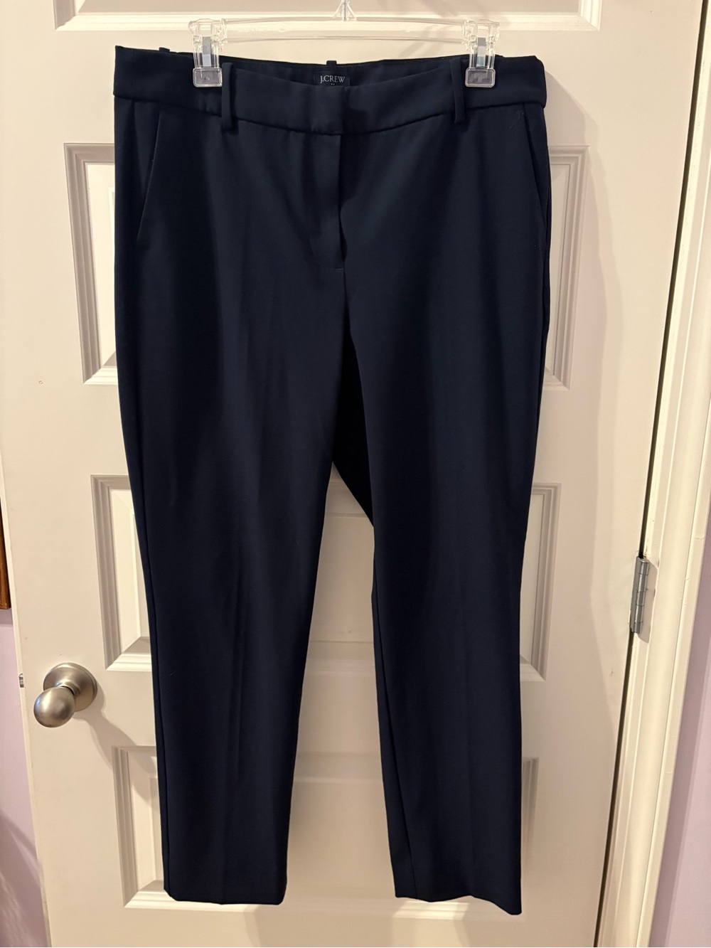 J. Crew Women's Navy Slim Straight Trousers
